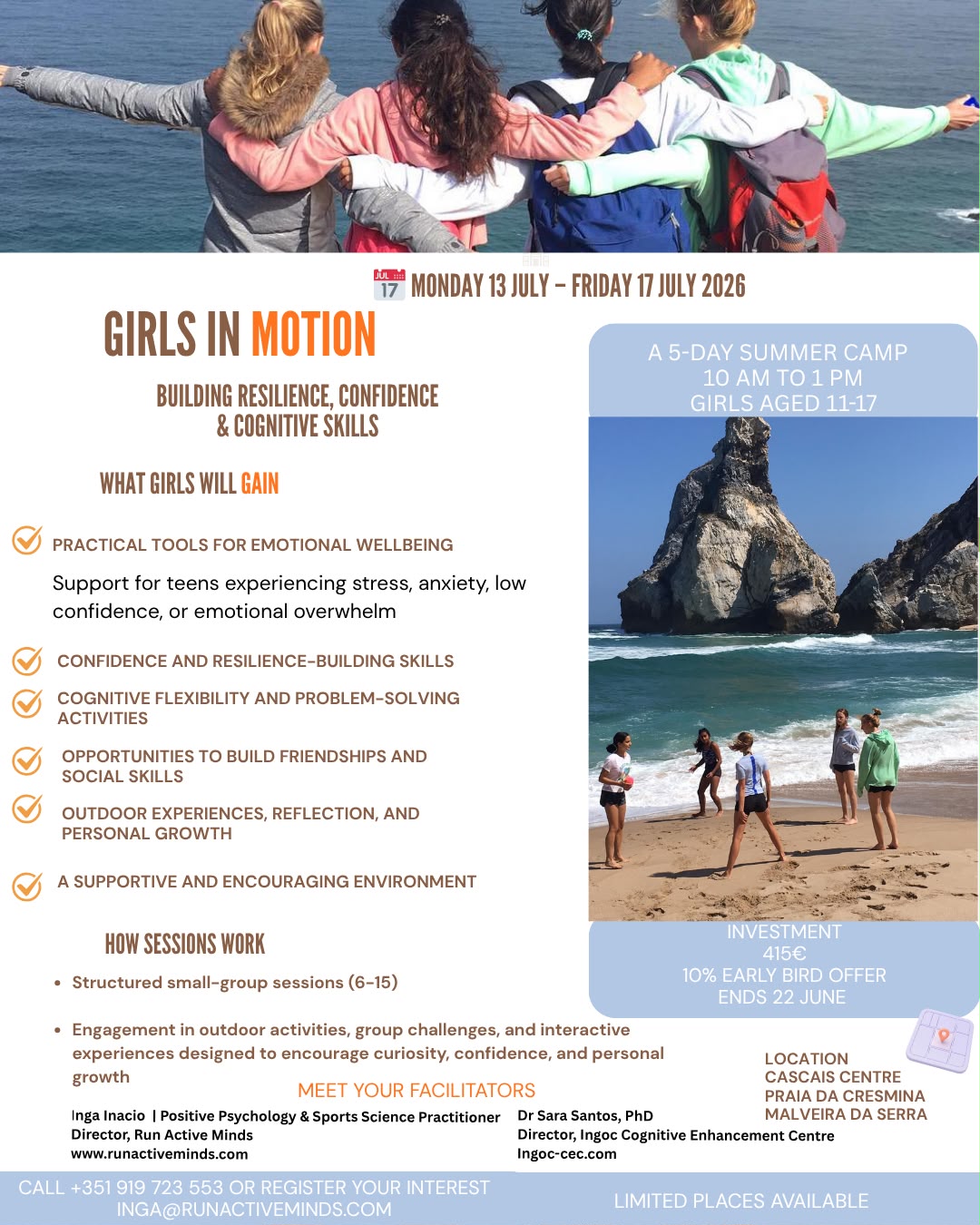 Girls in Motion programme flyer